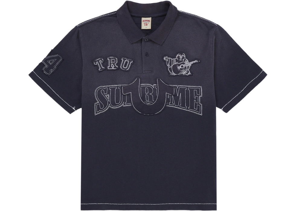 Supreme True Religion Applique Polo Navy