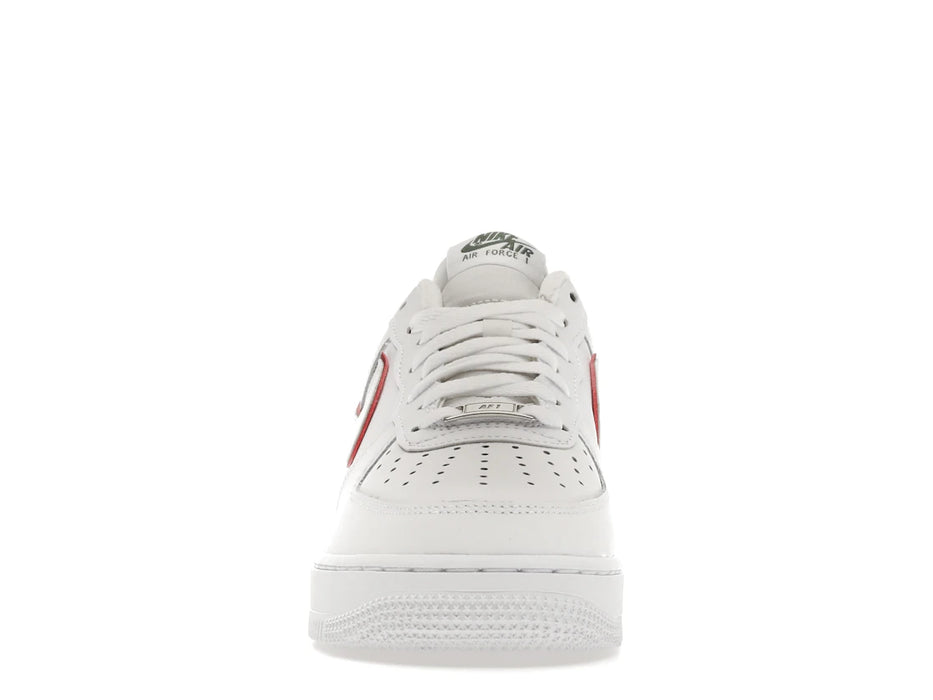 Nike Air Force 1 Low Just Do It White Noble Green Metallic Silver University Red