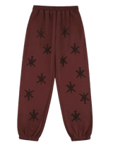 Unknown London Rhinestone Joggers Brown