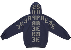 Supreme Mirrored Applique Hooded Sweatshirt Navy