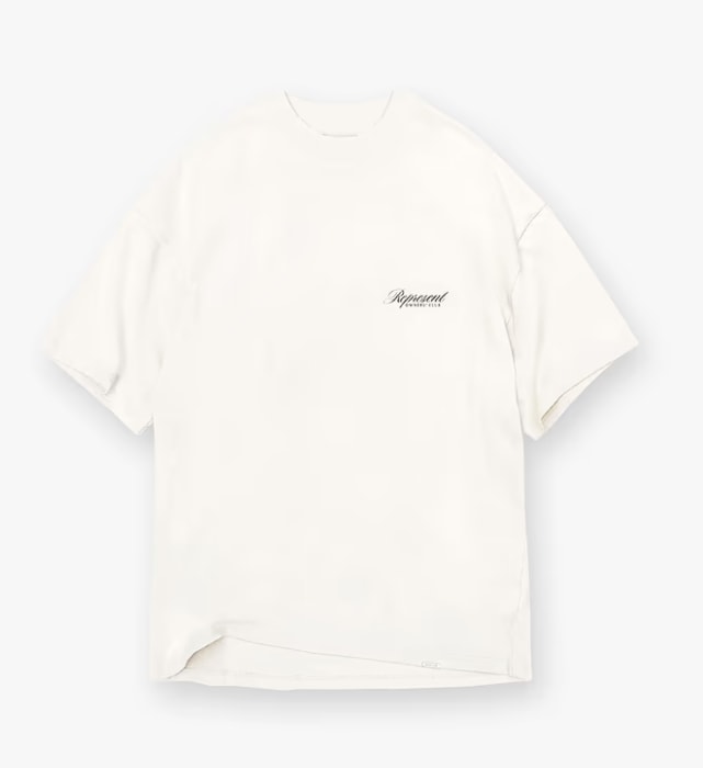 Represent Owners Club Script T-Shirt Flat White