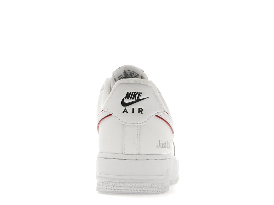 Nike Air Force 1 Low Just Do It White Noble Green Metallic Silver University Red