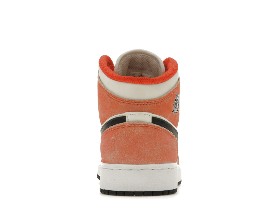 Jordan 1 Mid SE Orange Suede (GS)