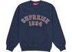 Supreme Plaid Arc Crewneck Navy