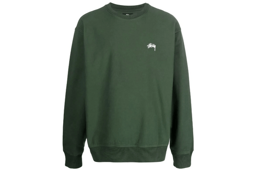 Stussy Stock Logo Crew Forest