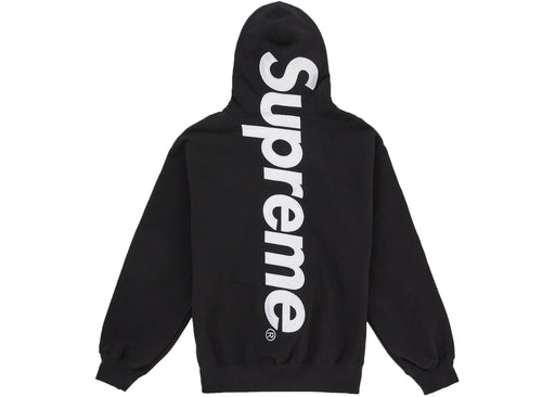Supreme Satin Applique Hooded Sweatshirt (SS26) Black