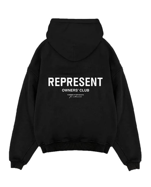 Represent Owners Club Zip Hoodie Black