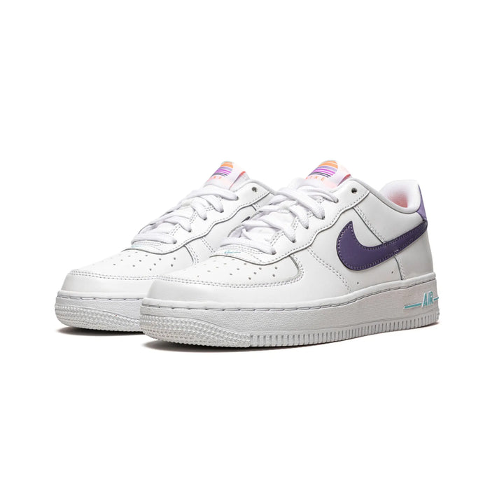 Nike Air Force 1 Low LV8 White Dark Purple GS